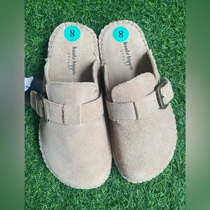 Brand New Haute Hippie Tan Suede Espadrille Clogs – Size 8